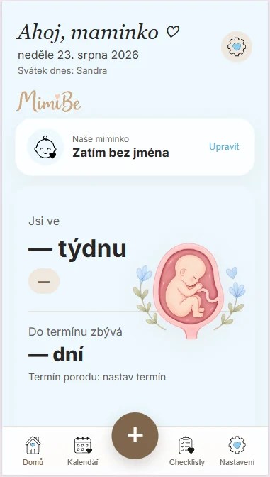 MimiBe — Rozhraní aplikace