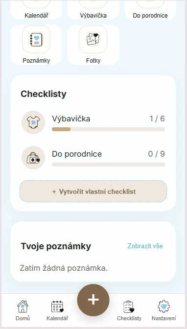 MimiBe — Rozhraní aplikace