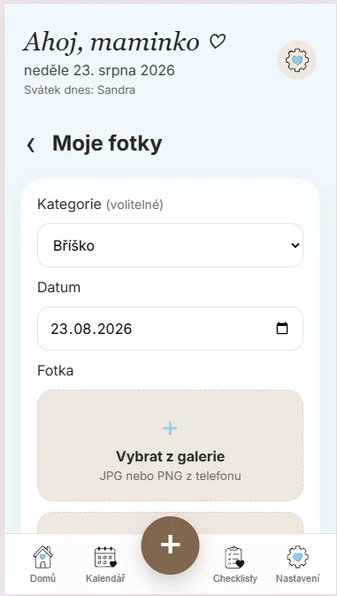 MimiBe — Rozhraní aplikace